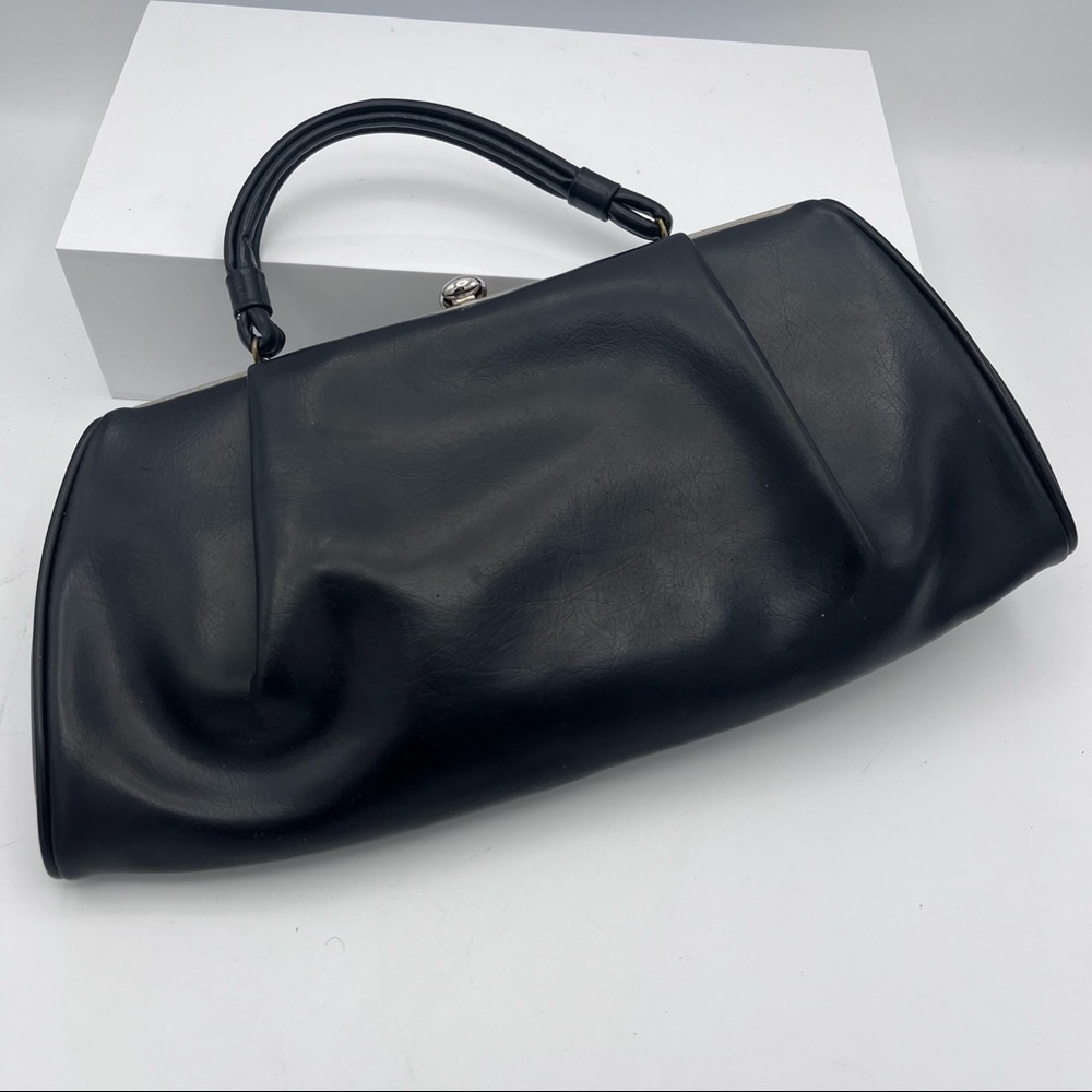 CLEARANCE - Vintage Theodor of California Black Leather Clutch